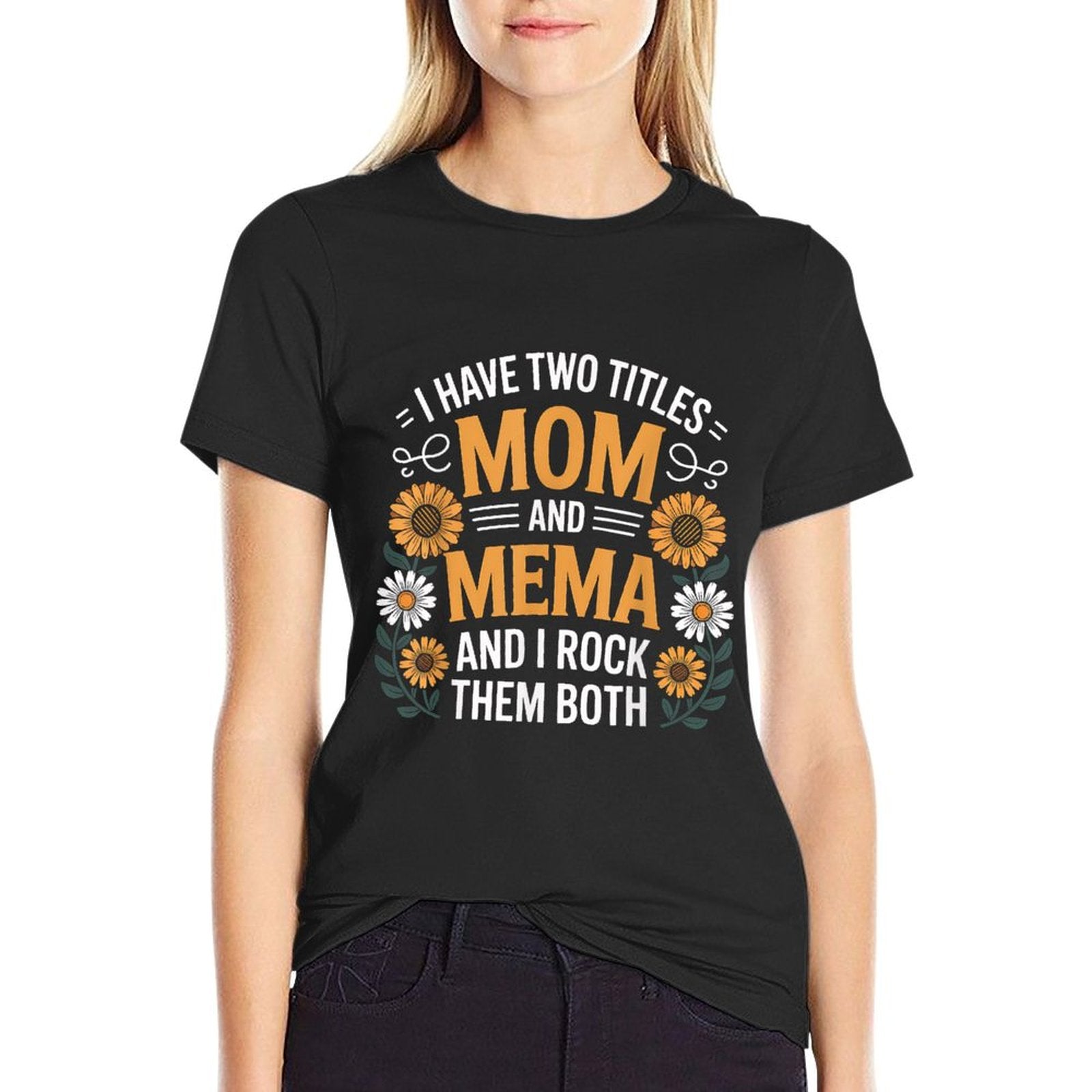 Mom And Mema Floral Mothers Day Gift T-Shirt